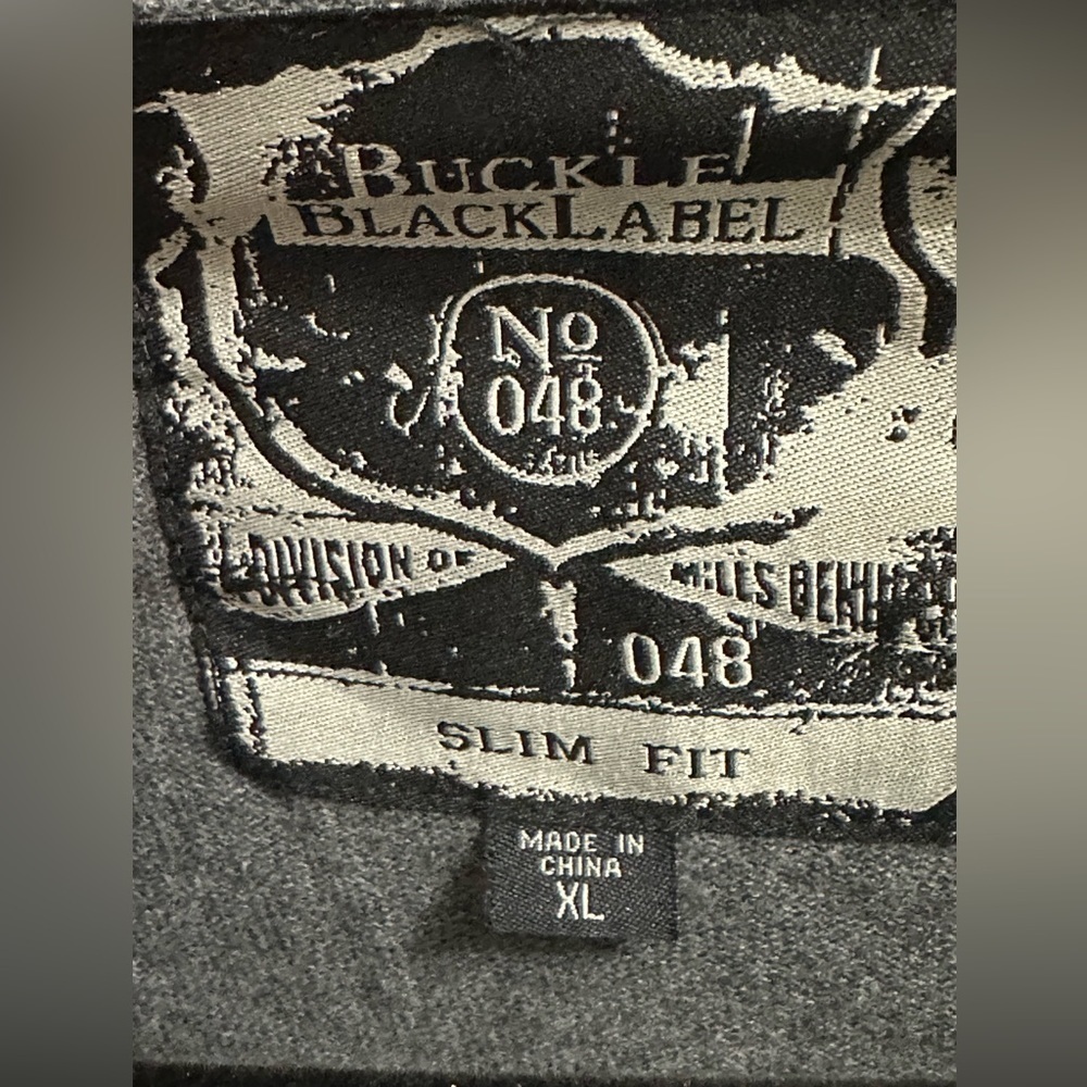 Buckle Men’s Black Label Slim Fit 💯 Cotton Cardigan size XL - Picture 5 of 6